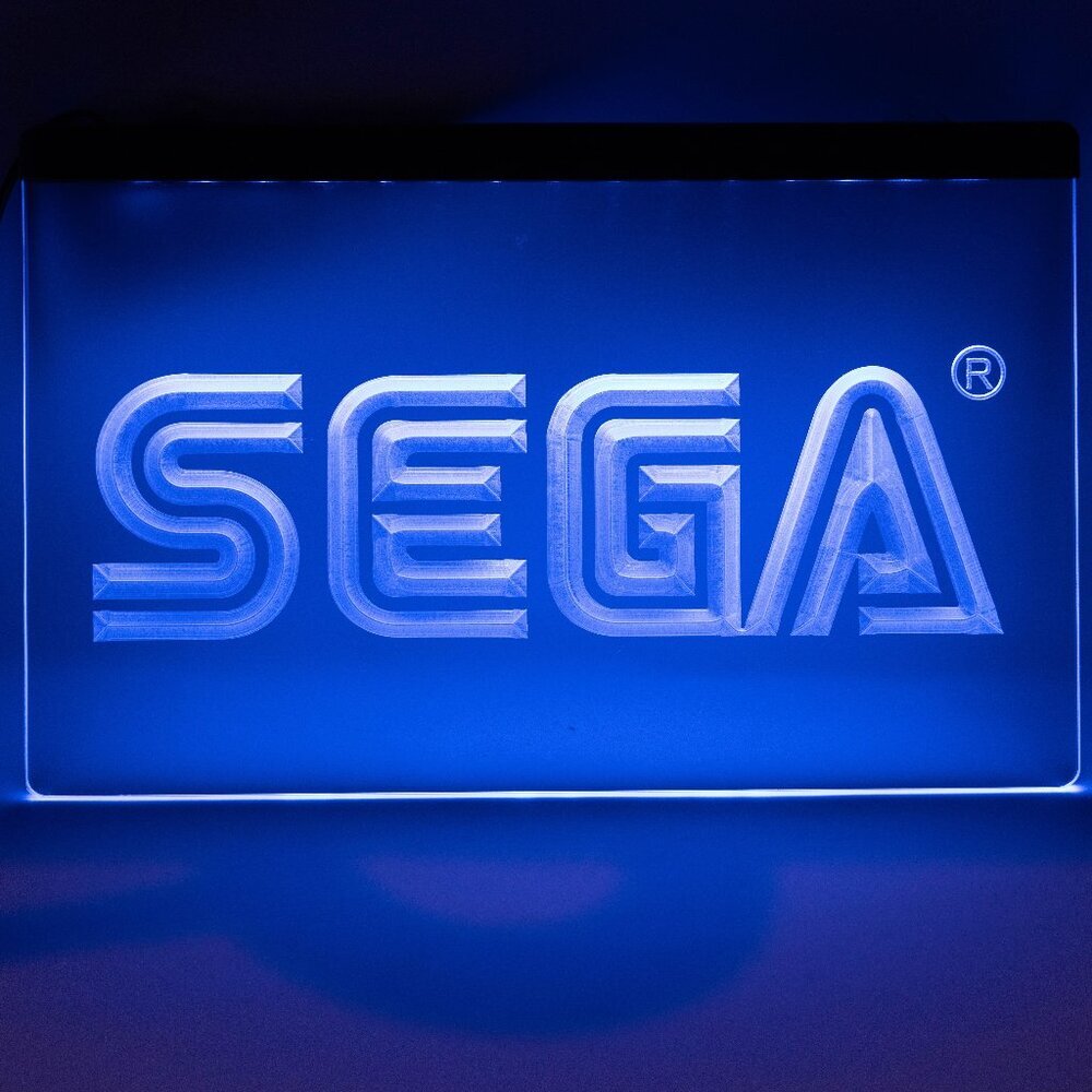 Plexiglass illuminated art sign display